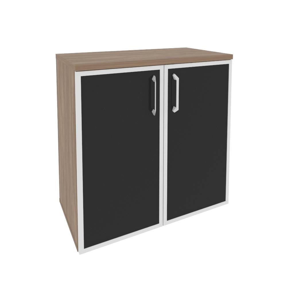 Onix Шкаф низкий широкий O.ST-3.2 R black Дуб Аризона/Стекло Black 800*420*823